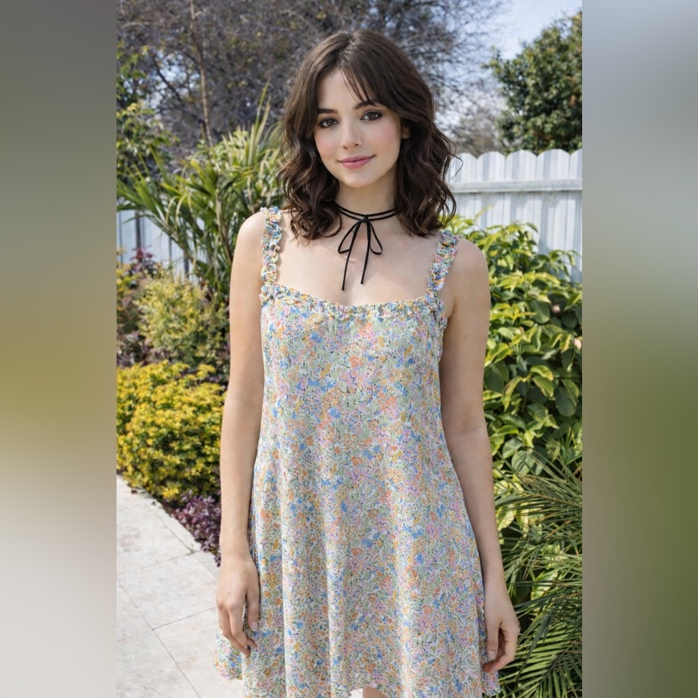 ZARA Multicolor Floral Summer Mini Sundress - Size  XXL